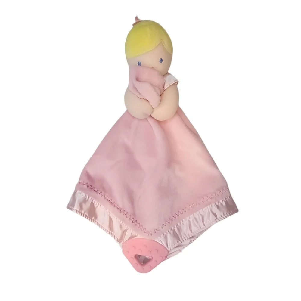 Prestige Baby Lovey Security Blanket Blonde Girl Pink Teether